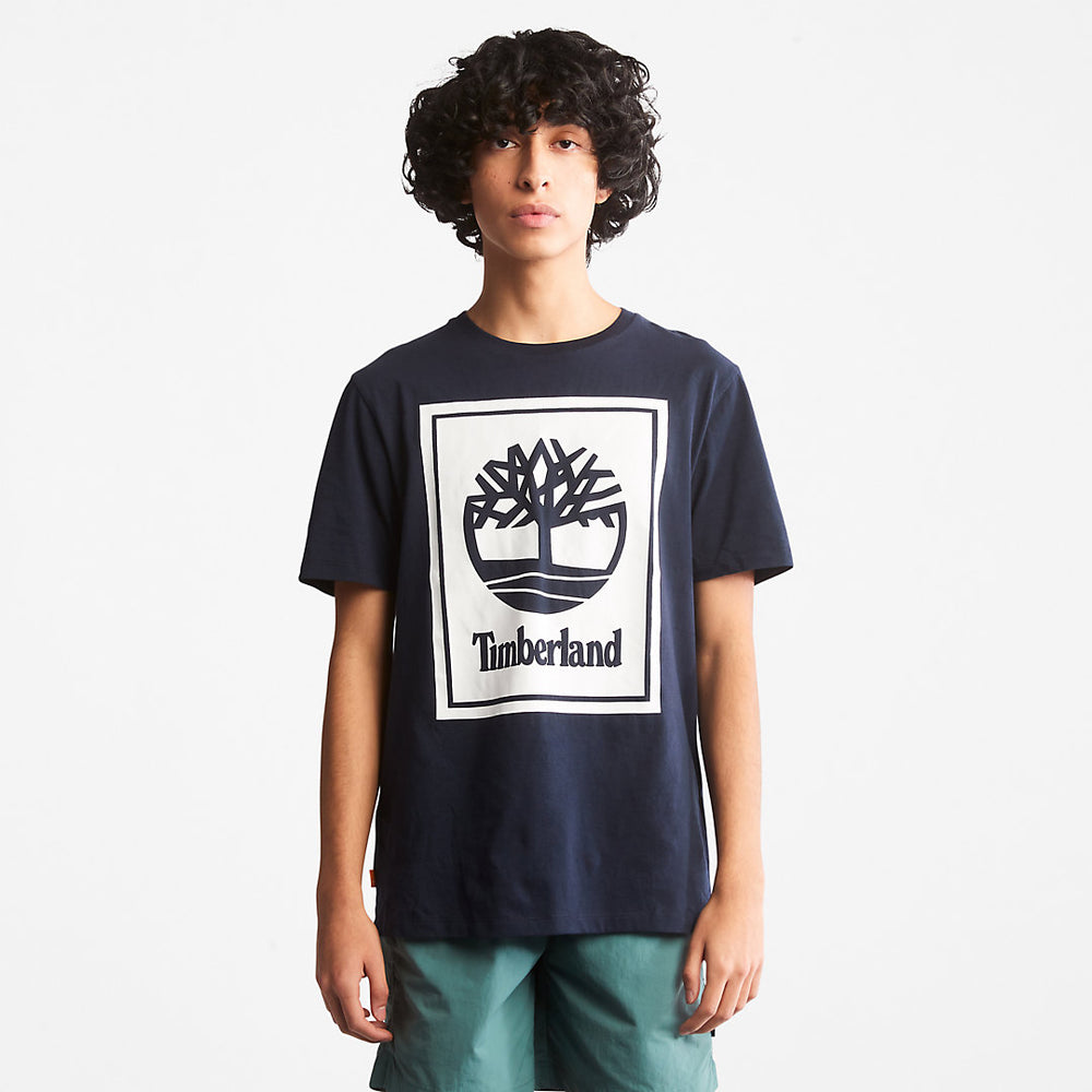 Tree Logo T-Shirt for All Gender in Navy Timberland On Sale