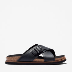 Amalfi Vibes Cross Slide Sandal for Men in Black Timberland Sale