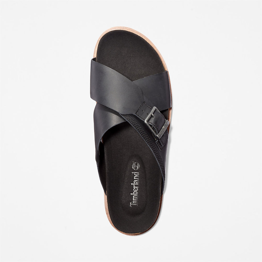 Amalfi Vibes Cross Slide Sandal for Men in Black Timberland Sale