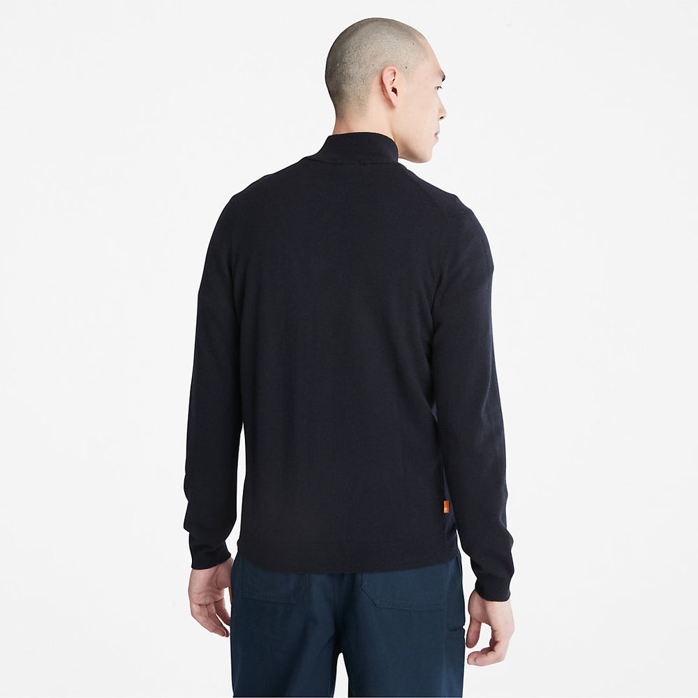 Cohas Brook Zip-neck Sweater for Men in Navy Timberland For Sale