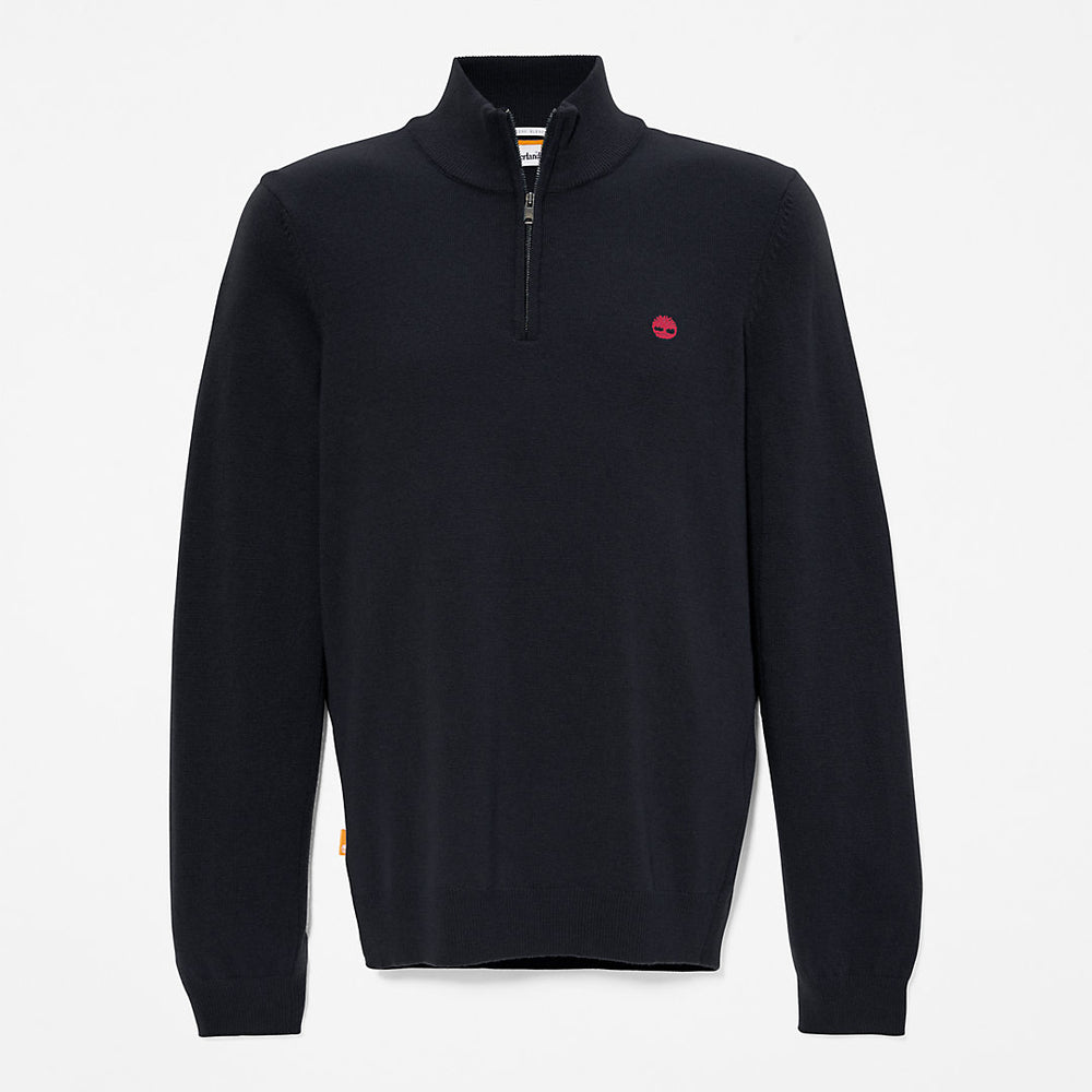 Cohas Brook Zip-neck Sweater for Men in Navy Timberland For Sale