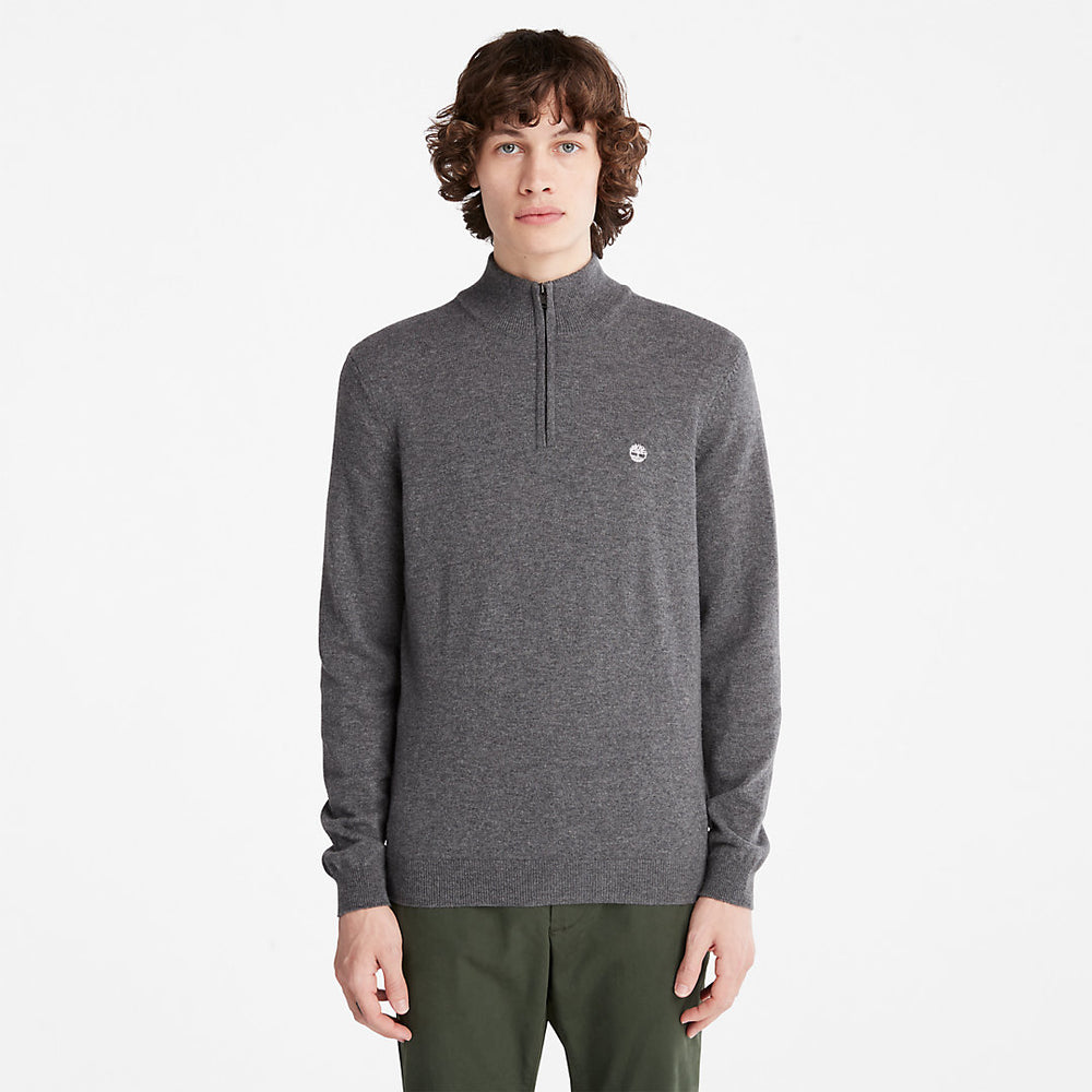 Cohas Brook Zip-neck Sweater for Men in Dark Grey Timberland On Sale