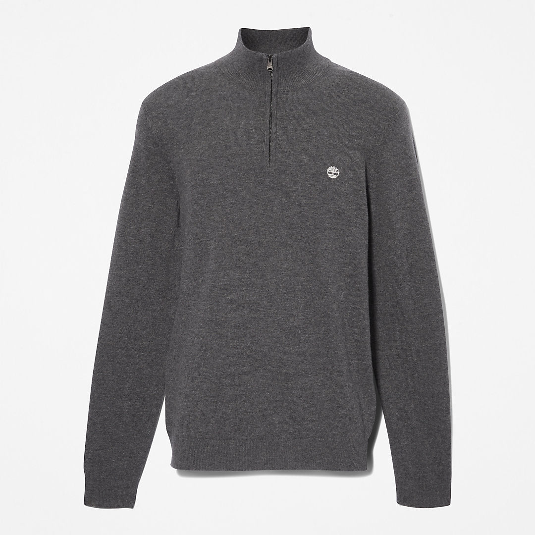 Cohas Brook Zip-neck Sweater for Men in Dark Grey Timberland On Sale