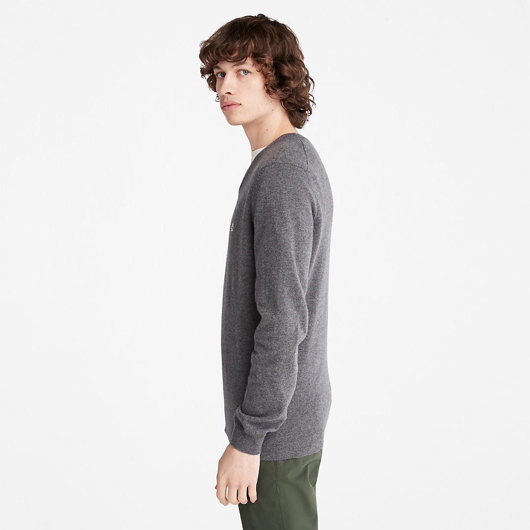 Cohas Brook V-Neck Sweater for Men in Dark Grey Timberland Outlet