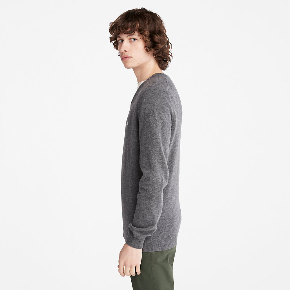 Cohas Brook V-Neck Sweater for Men in Dark Grey Timberland Outlet
