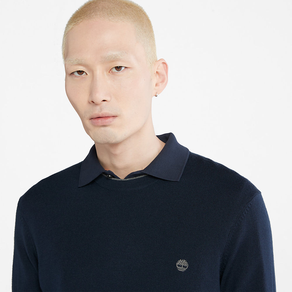 Nissitissit River Merino Wool Sweater for Men in Navy Timberland Sale