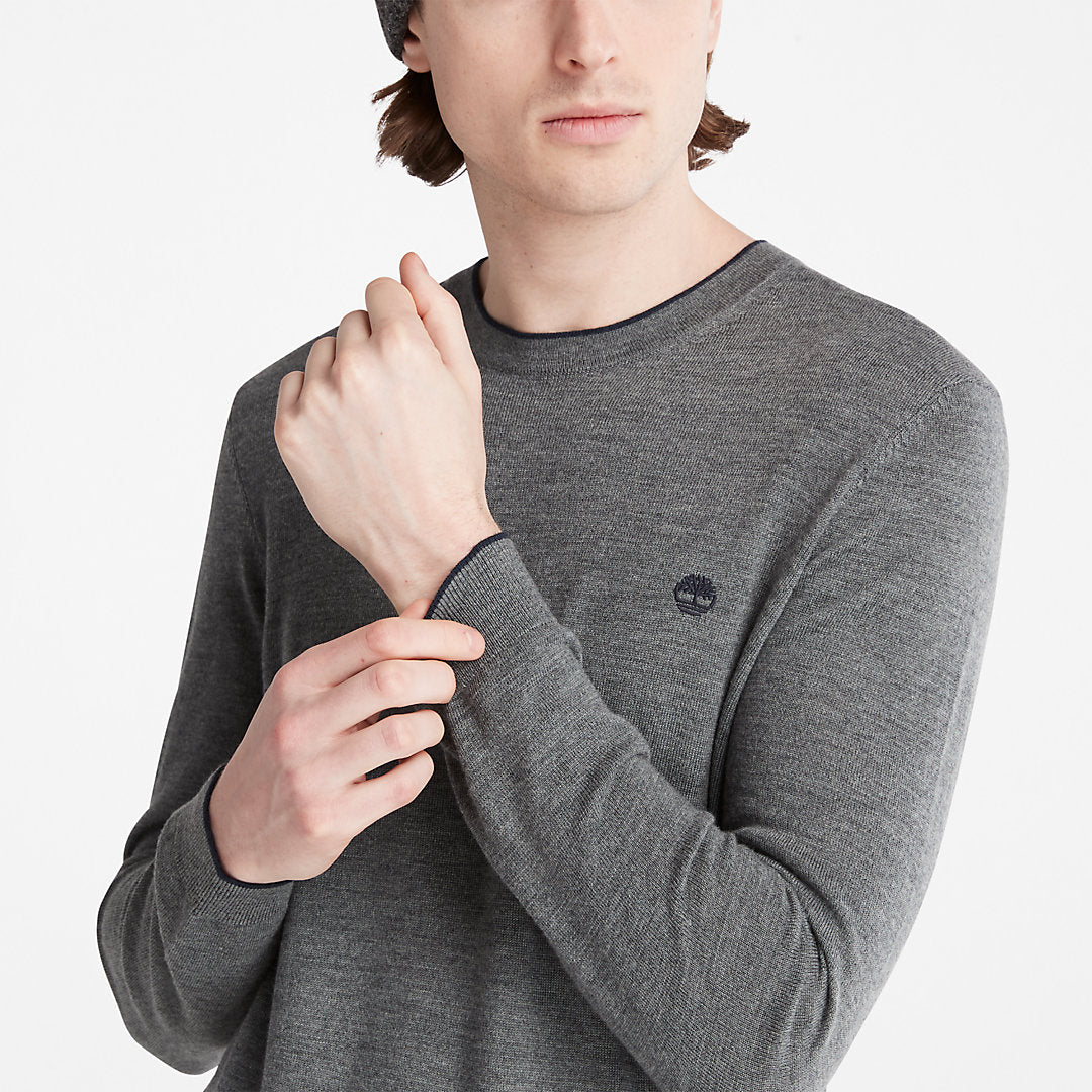 Nissitissit River Merino Wool Sweater for Men in Grey Timberland US