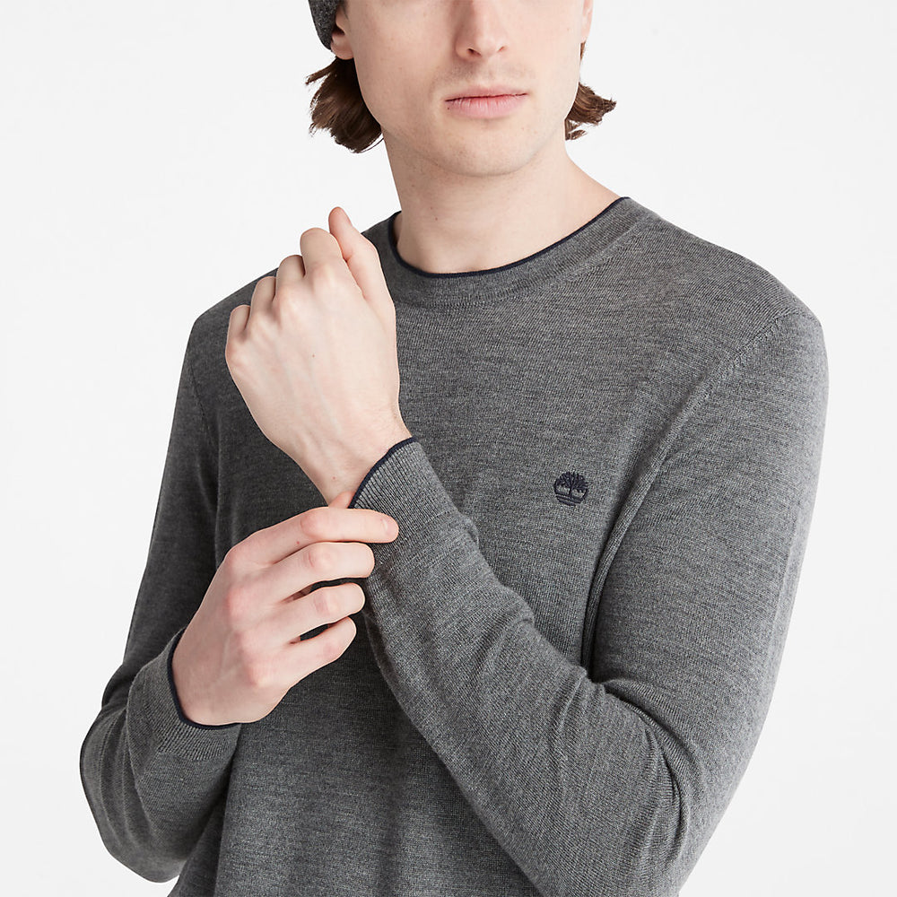 Nissitissit River Merino Wool Sweater for Men in Grey Timberland US