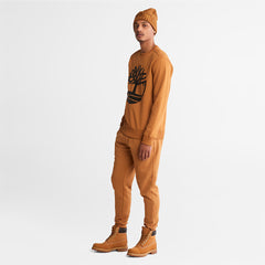 Core Tree Logo Sweatshirt for Men in Yellow Timberland Sale