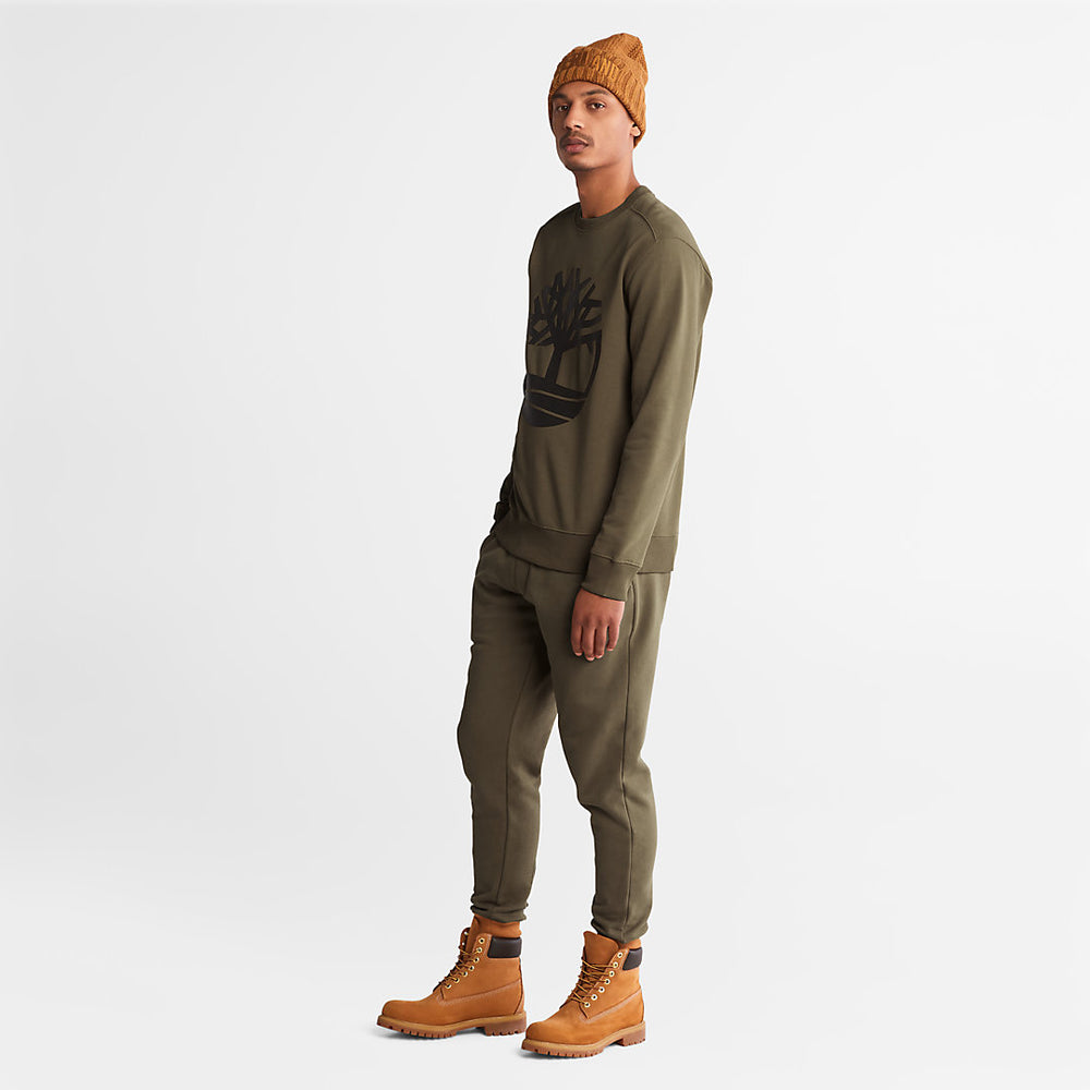 Timberland® Tree-Logo Sweatshirt for Men in Dark Green Timberland US