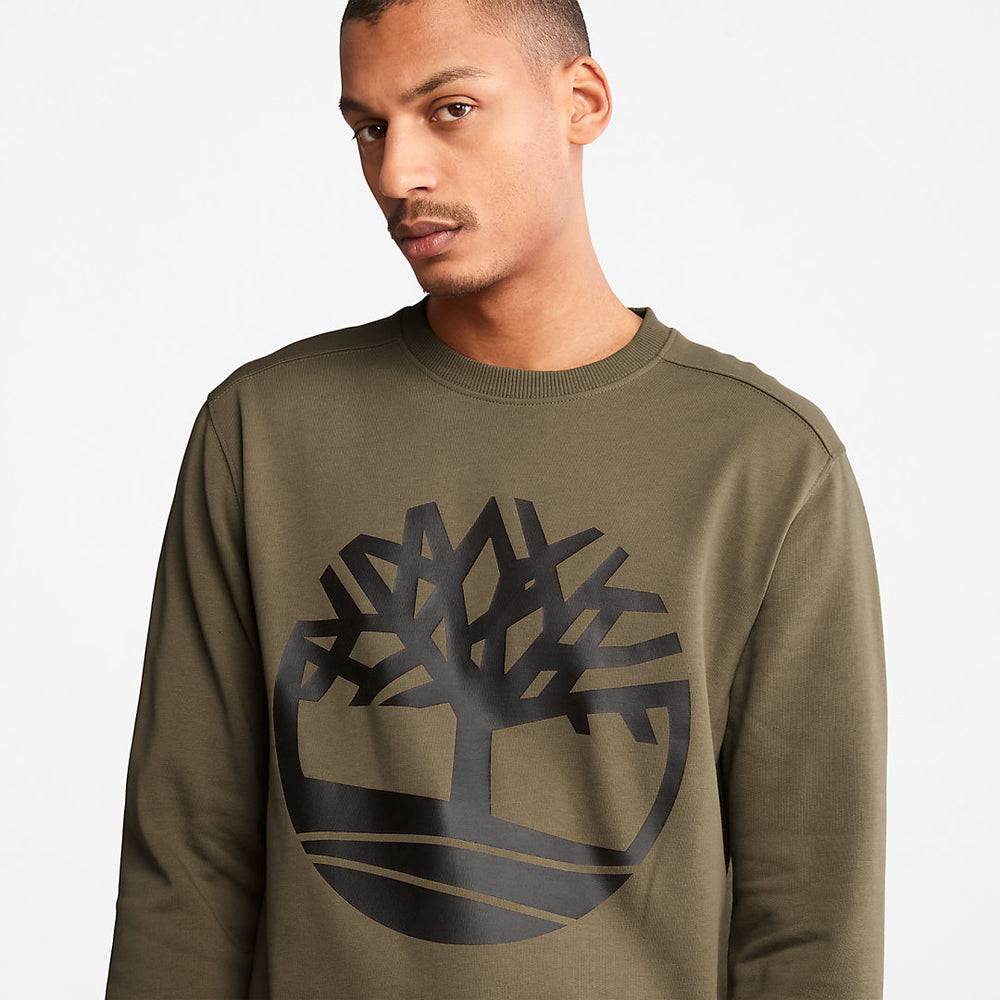 Timberland® Tree-Logo Sweatshirt for Men in Dark Green Timberland US