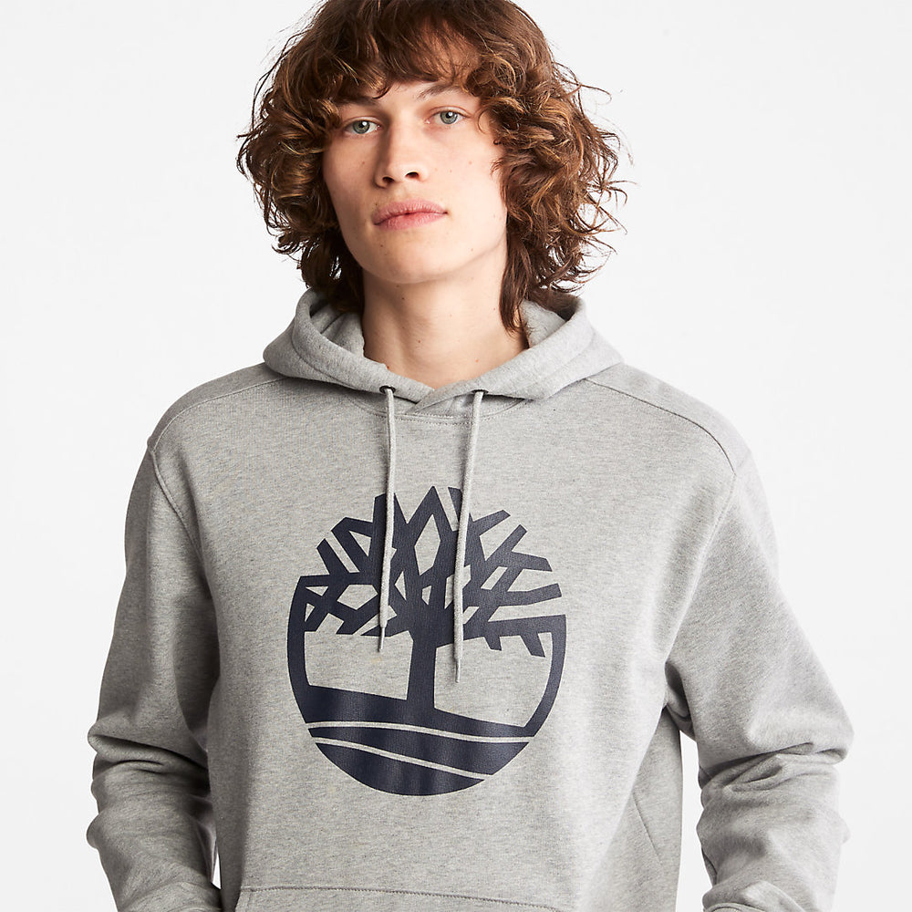 Core Tree Logo Hoodie for Men in Grey Timberland For Sale