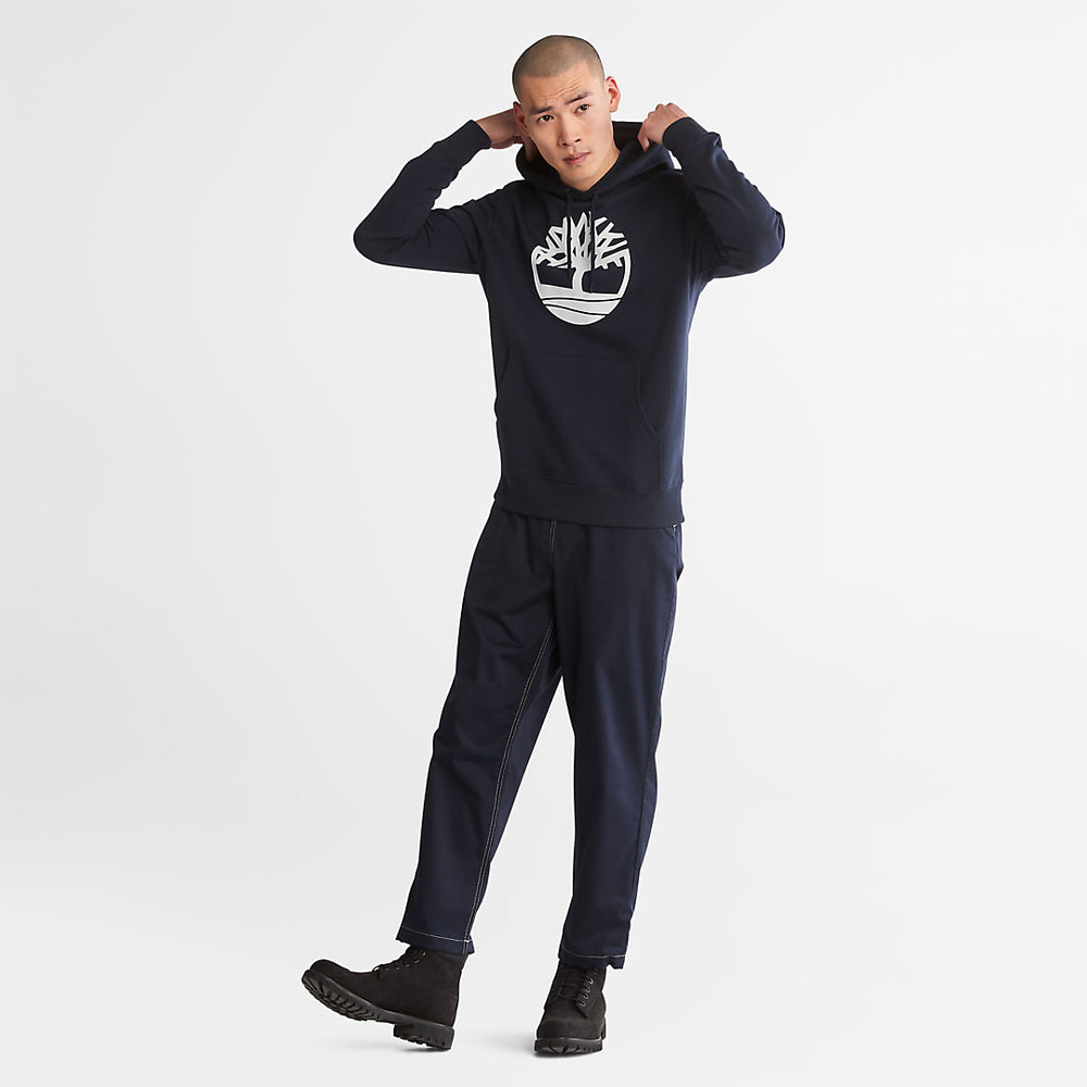 Core Tree Logo Hoodie for Men in Navy Timberland For Sale
