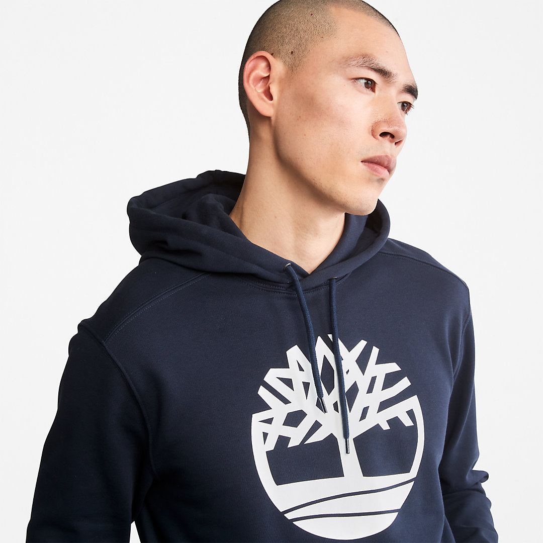 Core Tree Logo Hoodie for Men in Navy Timberland For Sale