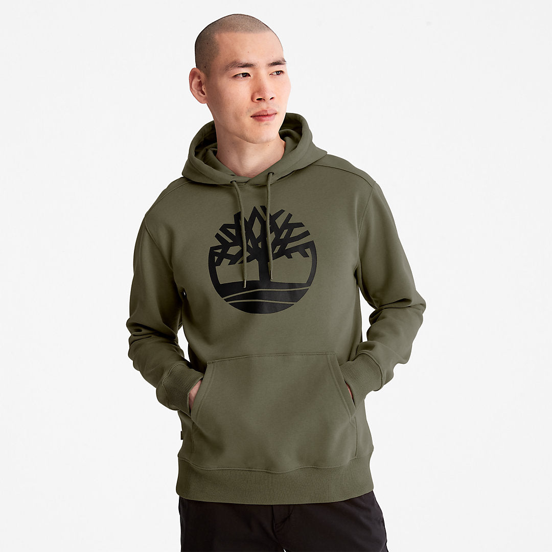 Timberland® Tree-Logo Hoodie for Men in Dark Green Timberland Outlet
