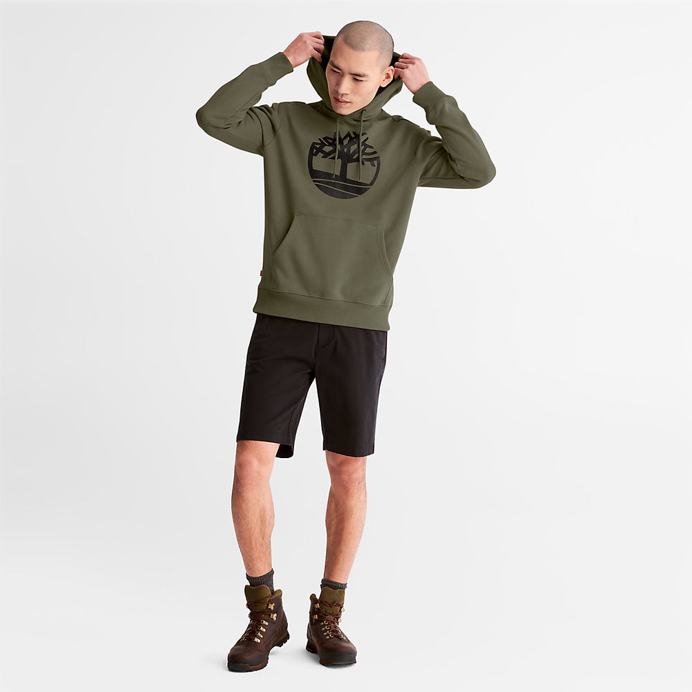 Timberland® Tree-Logo Hoodie for Men in Dark Green Timberland Outlet
