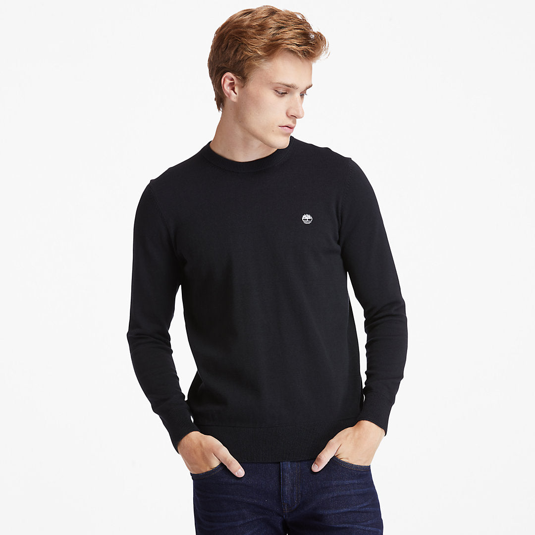 Williams River Organic Cotton Sweater for Men in Black Timberland For Sale
