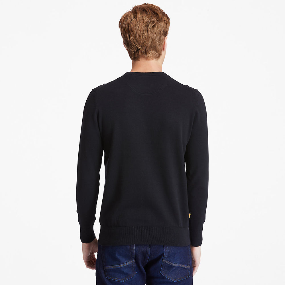 Williams River Organic Cotton Sweater for Men in Black Timberland For Sale