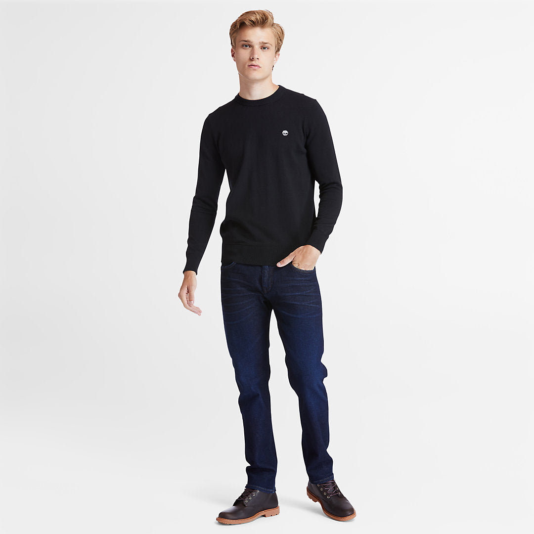 Williams River Organic Cotton Sweater for Men in Black Timberland For Sale