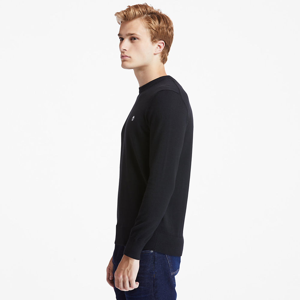 Williams River Organic Cotton Sweater for Men in Black Timberland For Sale