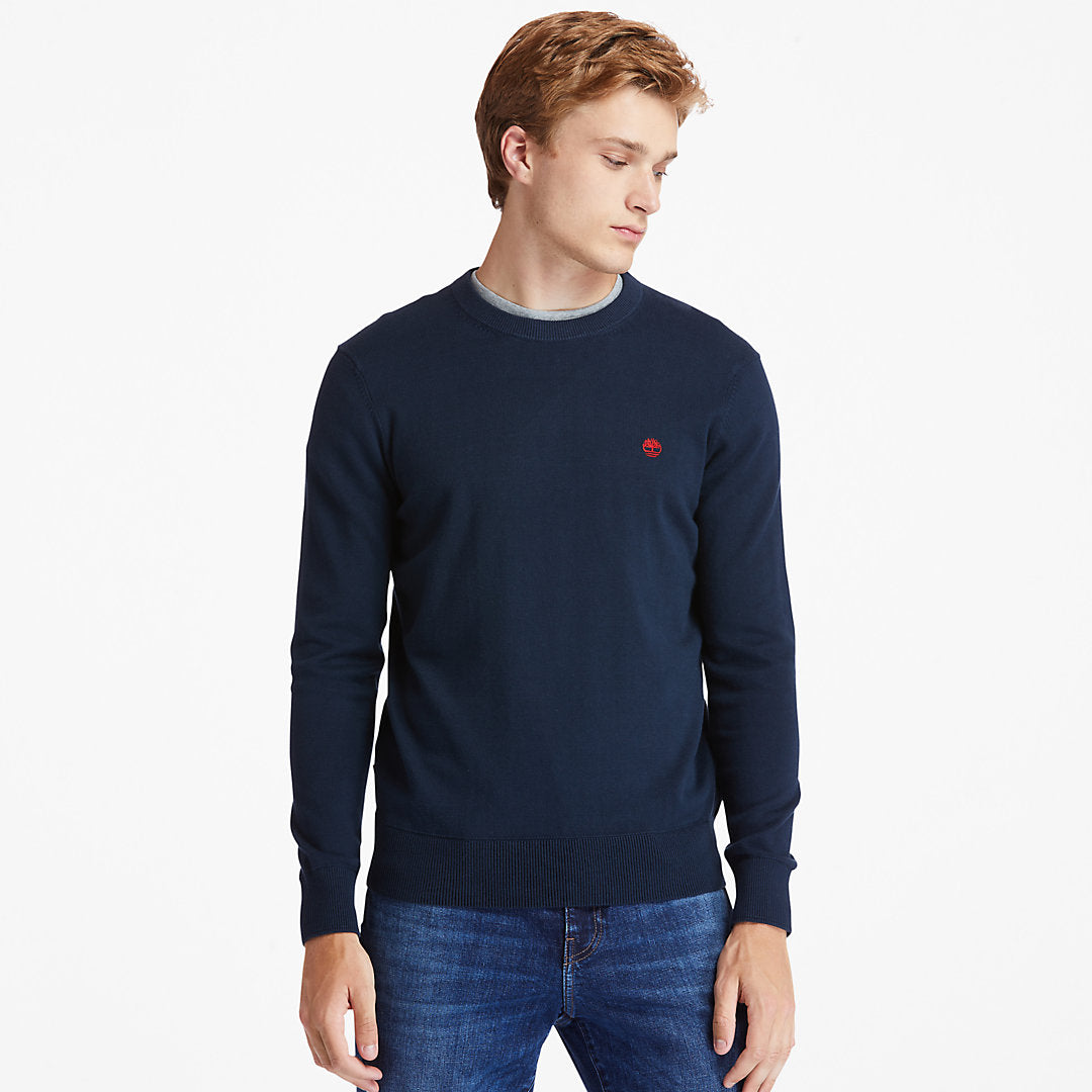 Williams River Organic Cotton Sweater for Men in Navy Timberland US