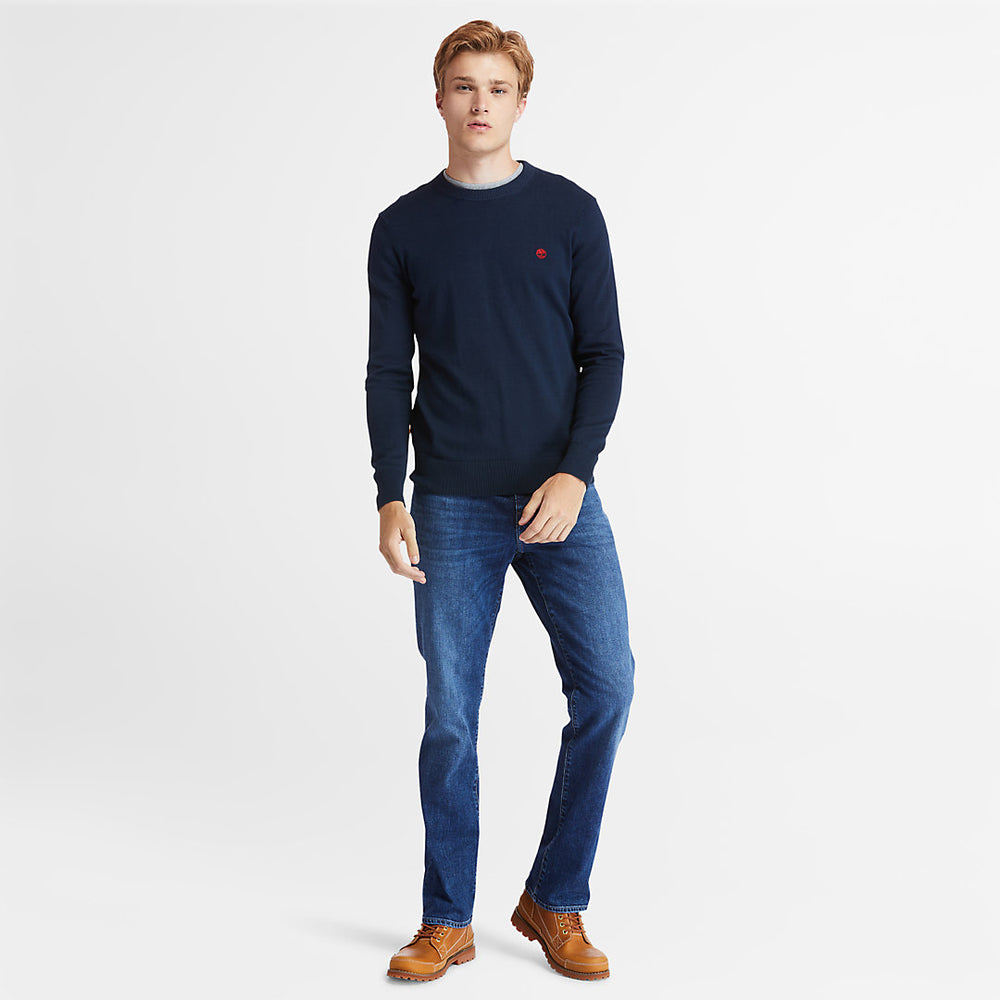 Williams River Organic Cotton Sweater for Men in Navy Timberland US