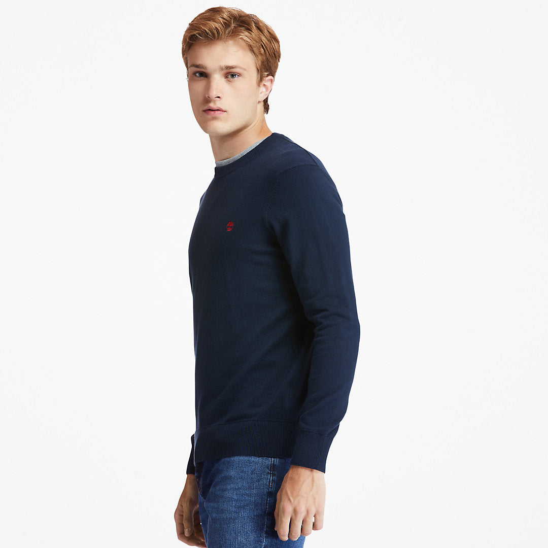 Williams River Organic Cotton Sweater for Men in Navy Timberland US