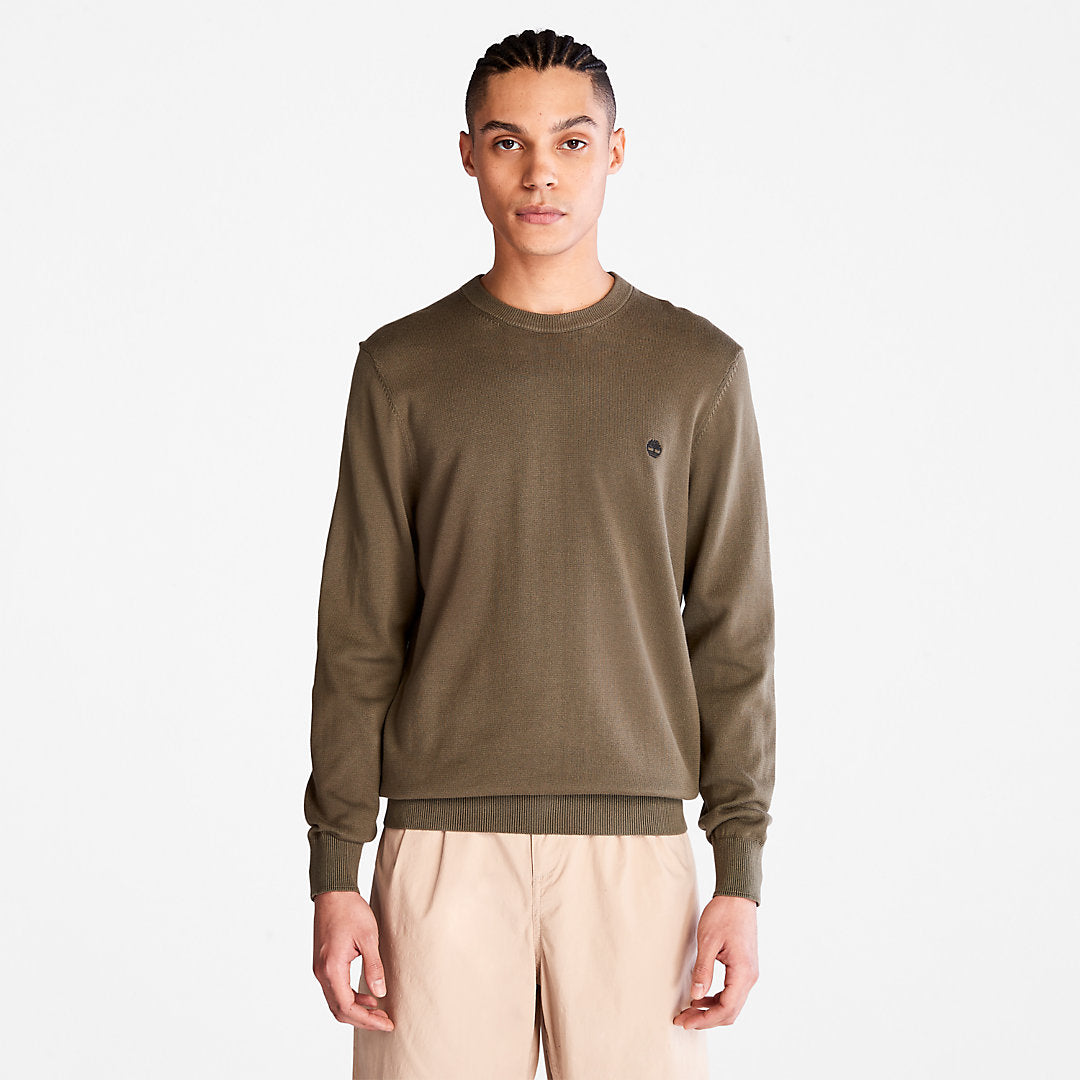 Williams River Organic Cotton Sweater for Men in Dark Green Timberland Discount