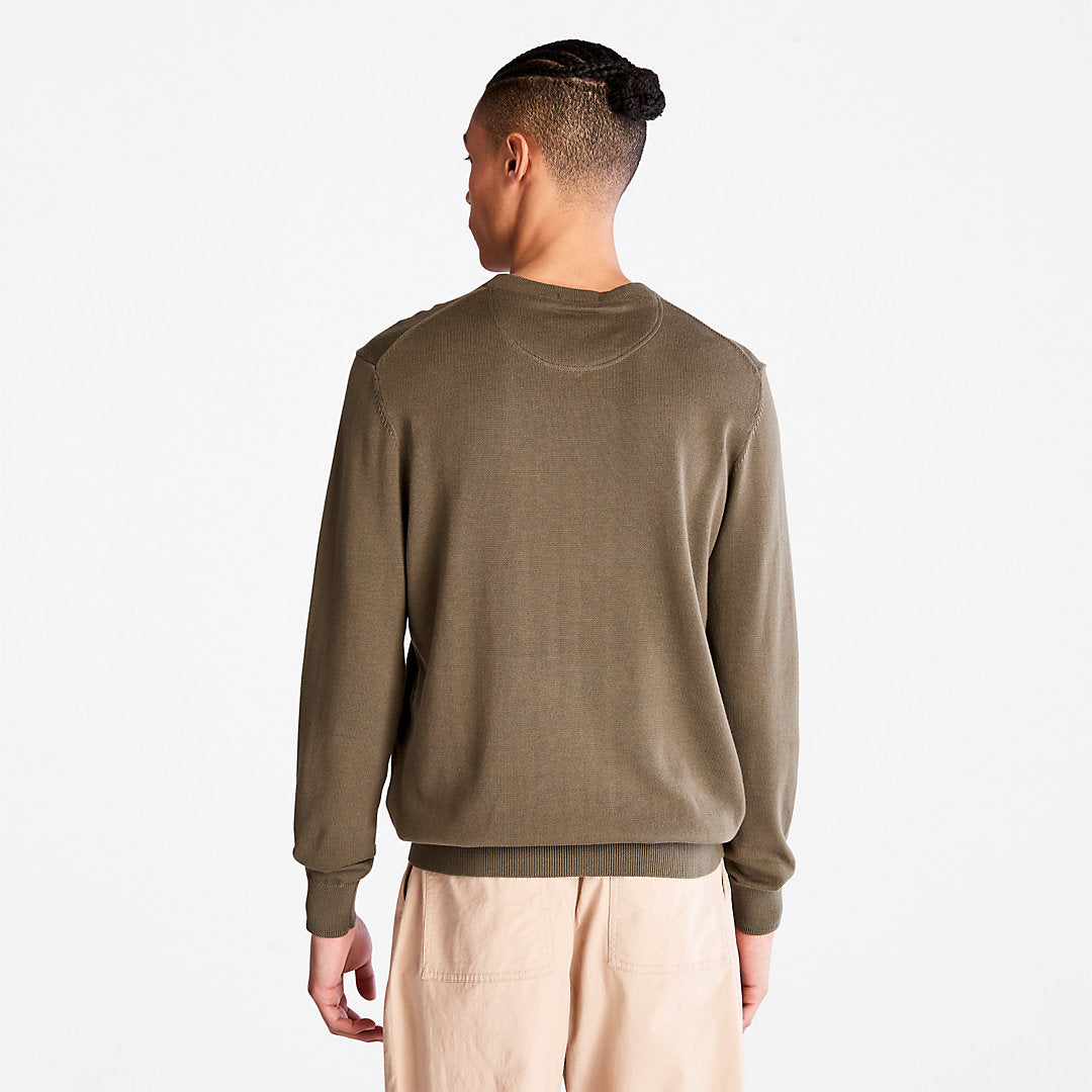 Williams River Organic Cotton Sweater for Men in Dark Green Timberland Discount
