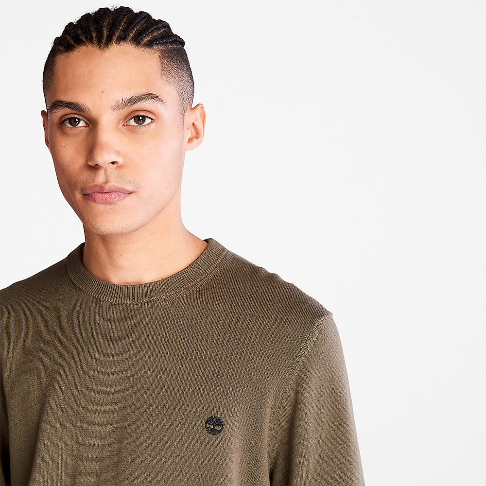 Williams River Organic Cotton Sweater for Men in Dark Green Timberland Discount