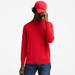 Williams River Organic Cotton Sweater for Men in Red Timberland US