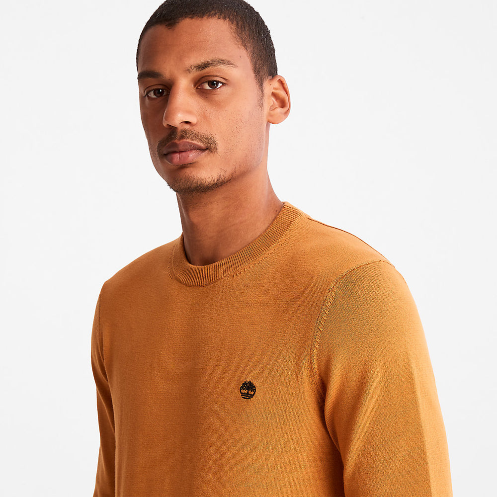 Williams River Organic Cotton Sweater for Men in Yellow Timberland For Sale
