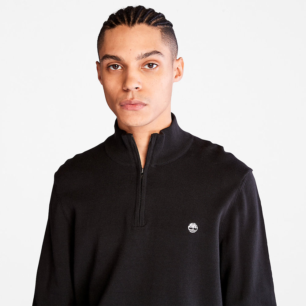 Williams River Zip-neck Sweater for Men in Black Timberland Outlet