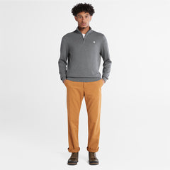 Williams River Zip-neck Sweater for Men in Dark Grey Timberland Online