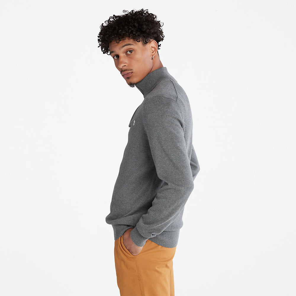 Williams River Zip-neck Sweater for Men in Dark Grey Timberland Online