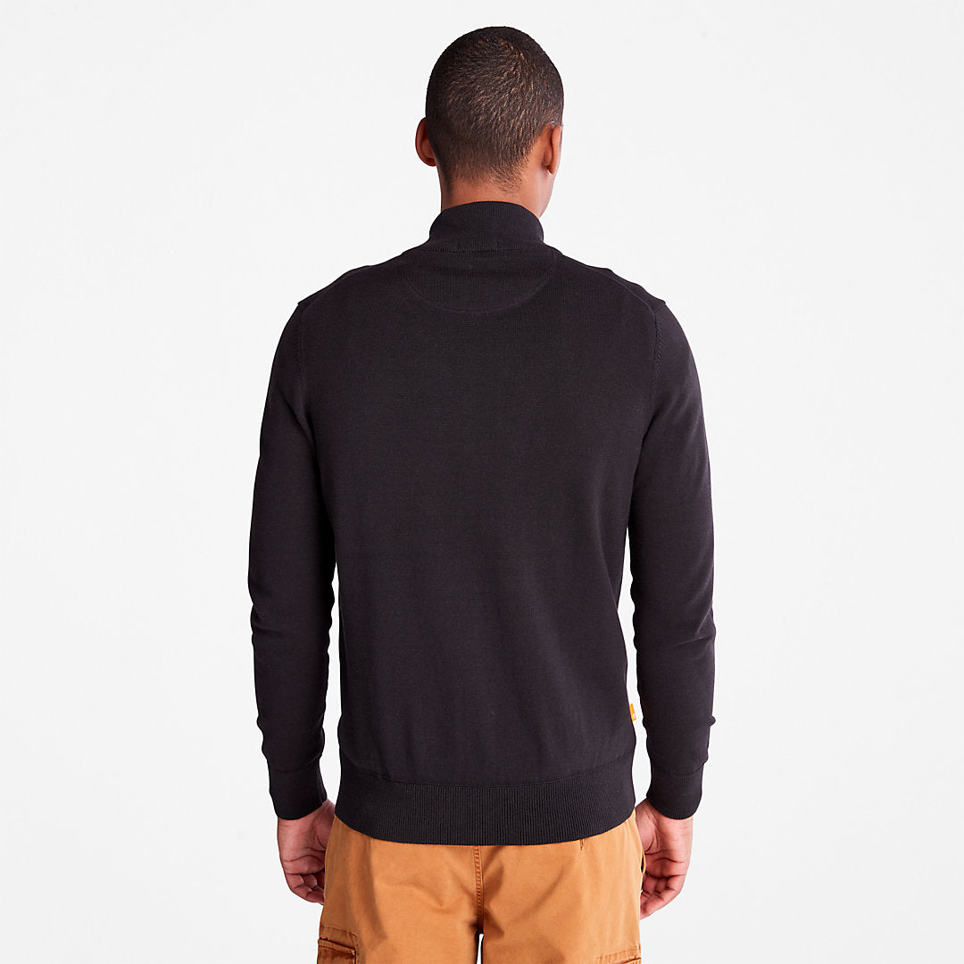Williams River Full-Zip Sweater for Men in Black Timberland On Sale