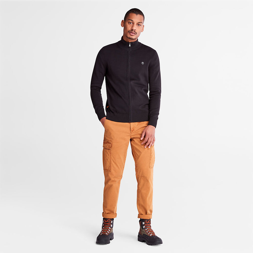 Williams River Full-Zip Sweater for Men in Black Timberland On Sale