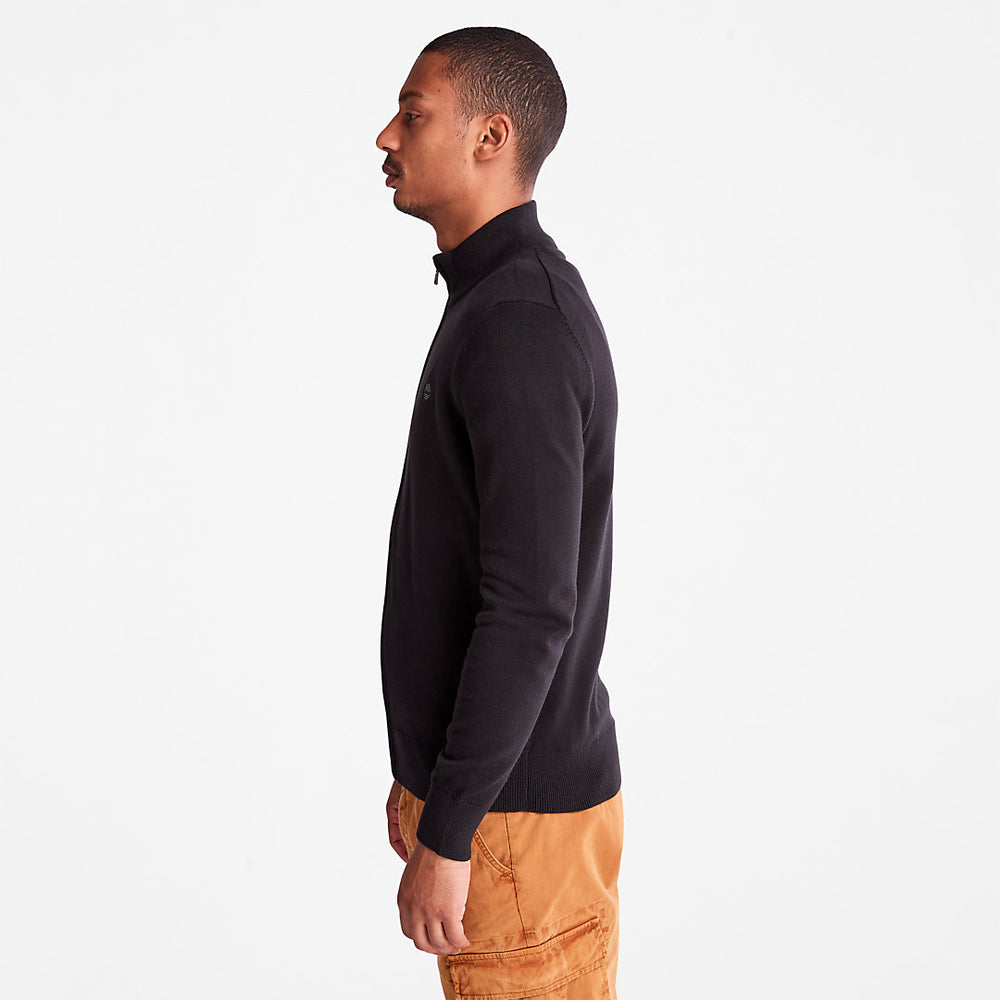 Williams River Full-Zip Sweater for Men in Black Timberland On Sale