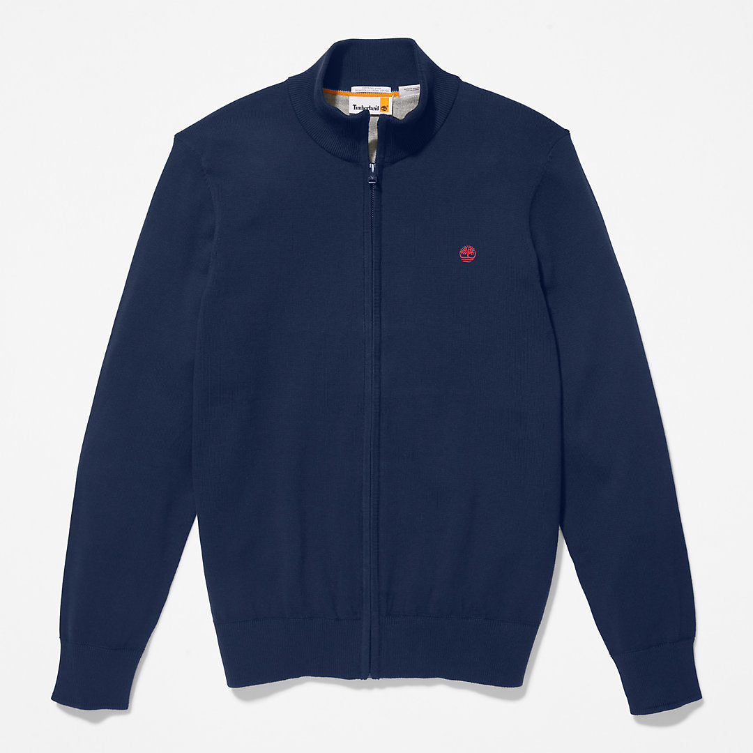Williams River Full-Zip Sweater for Men in Navy Timberland Discount