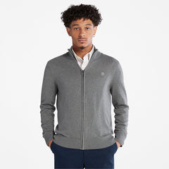 Williams River Organic Cotton Zip Sweater for Men in Grey Timberland Online