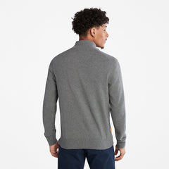 Williams River Organic Cotton Zip Sweater for Men in Grey Timberland Online