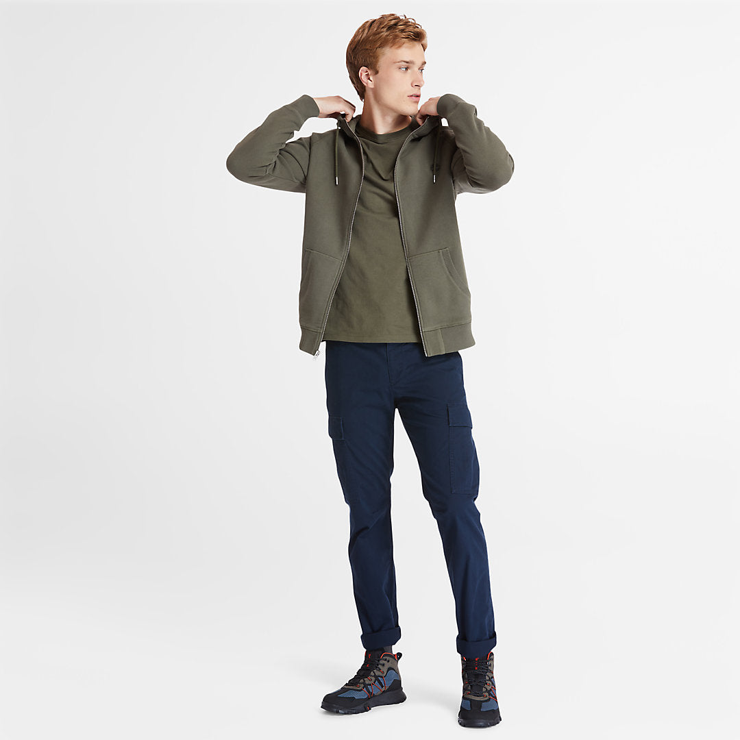 Exeter River Zip Hoodie for Men in Green Timberland Discount