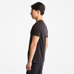 Dunstan River Crew Tee for Men in Black Timberland Discount