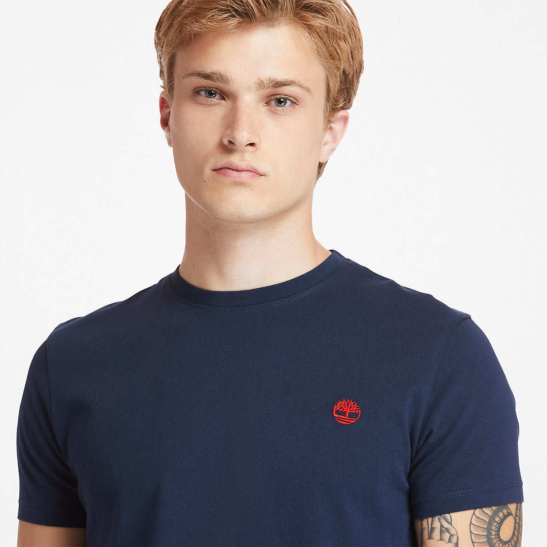 Dunstan River Crew Tee for Men in Dark Blue Timberland Sale