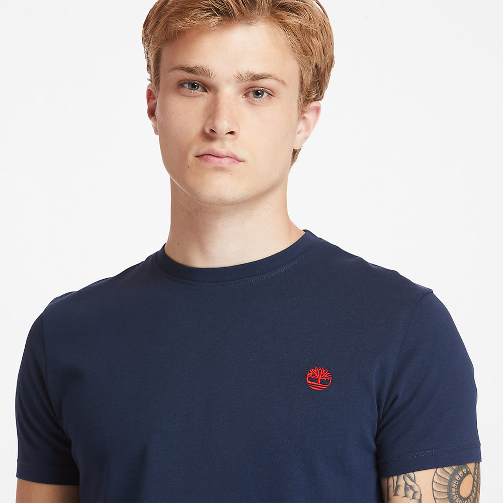 Dunstan River Crew Tee for Men in Dark Blue Timberland Sale