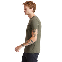 Dunstan River Crew Tee for Men in Dark Green Timberland On Sale