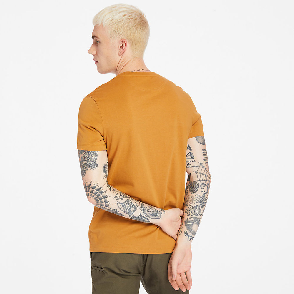 Dunstan River Crew Tee for Men in Yellow Timberland Outlet