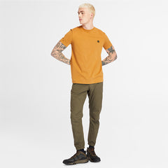 Dunstan River Crew Tee for Men in Yellow Timberland Outlet