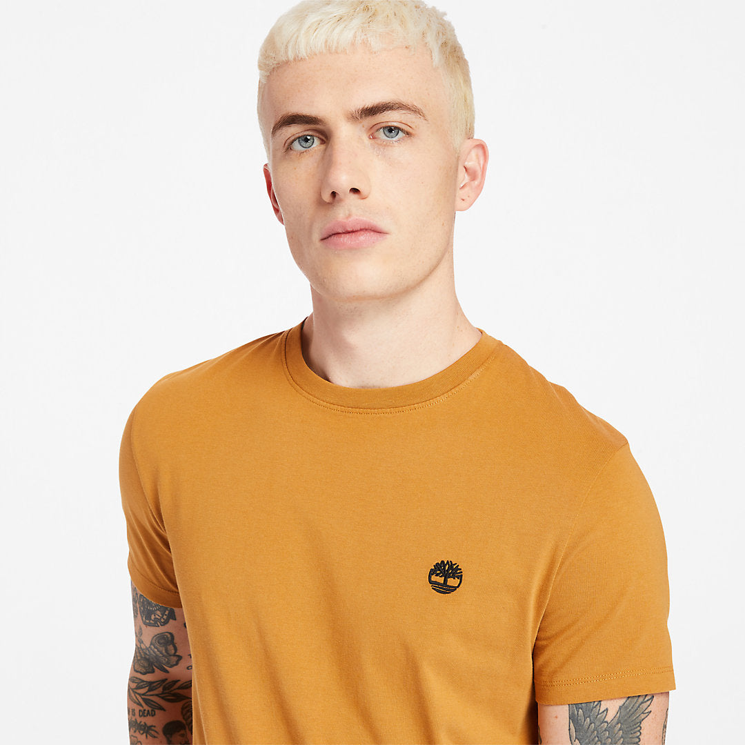 Dunstan River Crew Tee for Men in Yellow Timberland Outlet