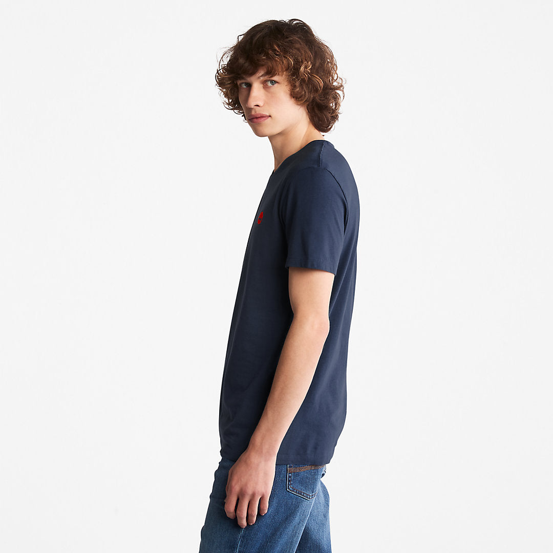 Dunstan River V-Neck T-Shirt for Men in Navy Timberland Outlet